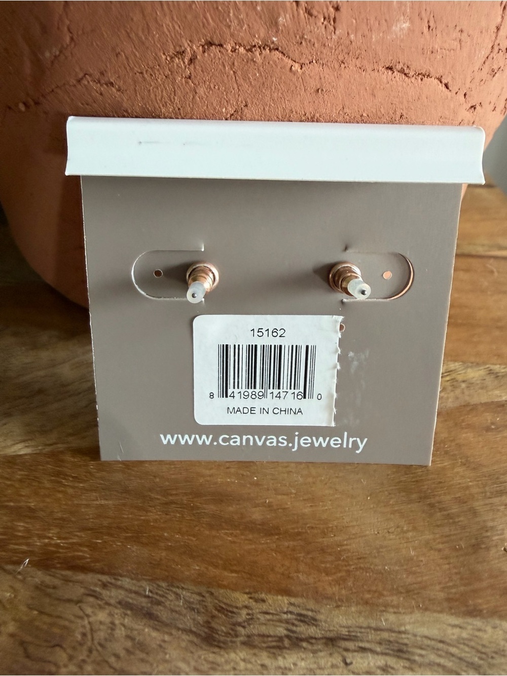Canvas Rose Gold & Silver Filigree Statement Stud Earrings NWT - Picture 6 of 7